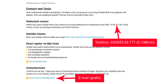 maak je geïrriteerd Pikken Serena Oxxio.nl | Hoe contact met klantenservice via telefoon?